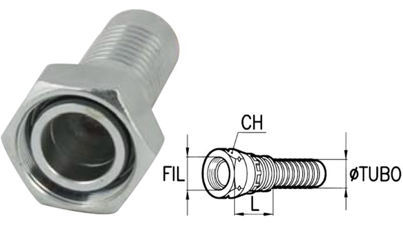 HIDRAVLIČNI PRIKLJUČEK DKOS 25 S ŽENSKI DN25-M36x2