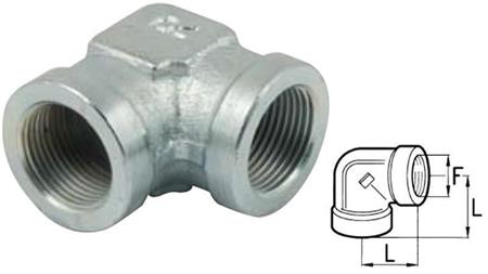 HYDRAULIC ELBOW 90° SHORT FEMALE-FEMALE 3/8