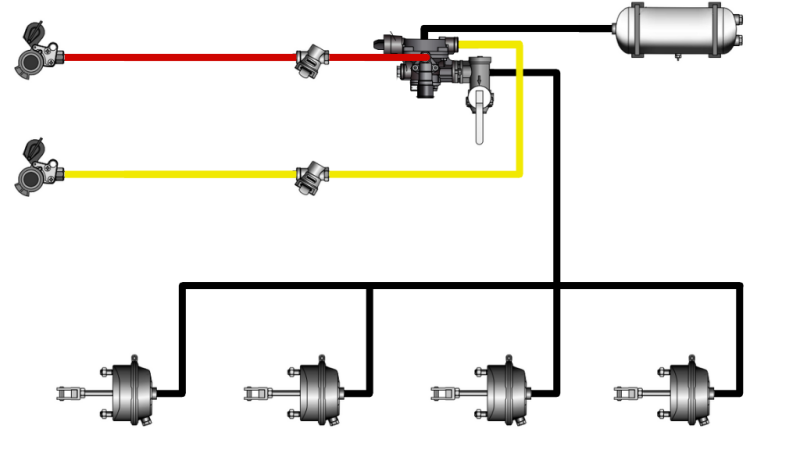KOMPLEKT ÕHUPIDURITELE KERGEKÜLJE DUAL CIRCUIT SÜSTEEM 4 SILINDRIT