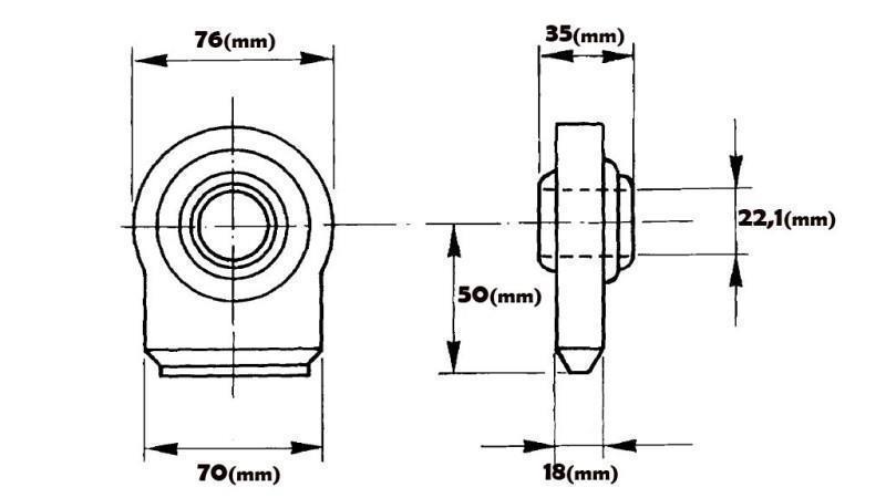 welded flat bearing category 1 fi 22.1/70