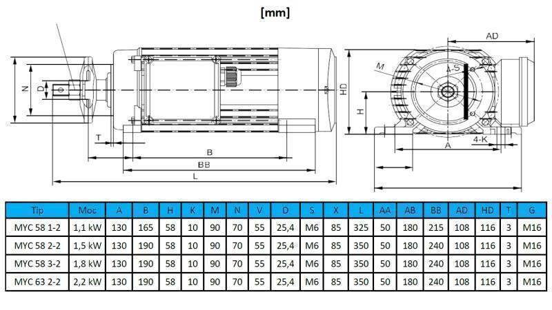 AFMETINGEN ELEKTRISCHE MOTOR CIRCULAIR