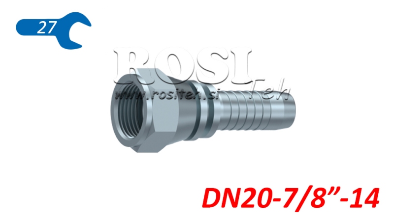 HYDRAULICKÉ PŘIPOJENÍ DKJ JIC74° ŽENSKÝ DN20-7/8”-14