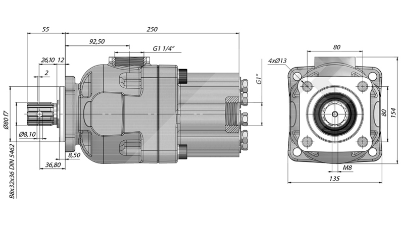 HIDRAULIČNA KLIPNA PUMPA -80cc - 270 bar