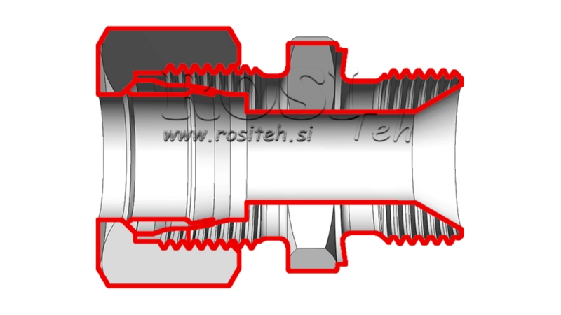 CILINDRO HIDRÁULICO DE DOBLE EFECTO CON TUERCA AL18-BSP1/2