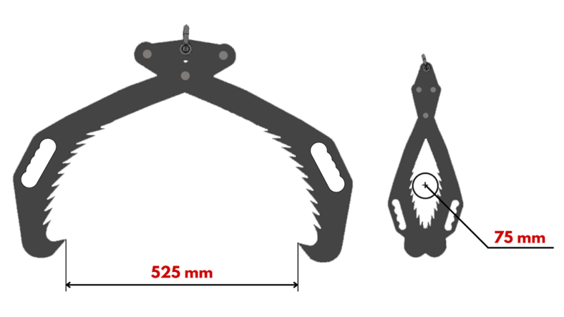 HAND FORESTRY GRAPPLES GRIPPER HD50 (500MM) - PAINTED