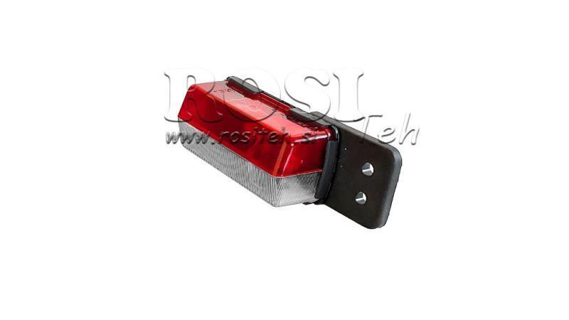 SIDE LIGHT FOR TRAILERS SQUARE WHITE/RED