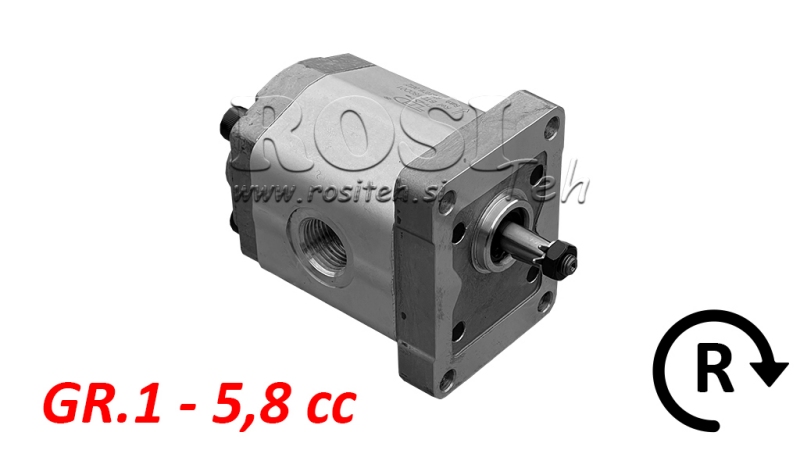 HYDRAULIC PUMP GR.1 5.8 CC RIGHT - THREAD