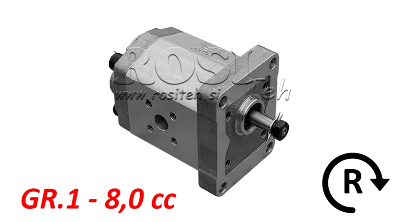 HYDRAULIC PUMP GR.1 8.0 CC RIGHT - FLANGES