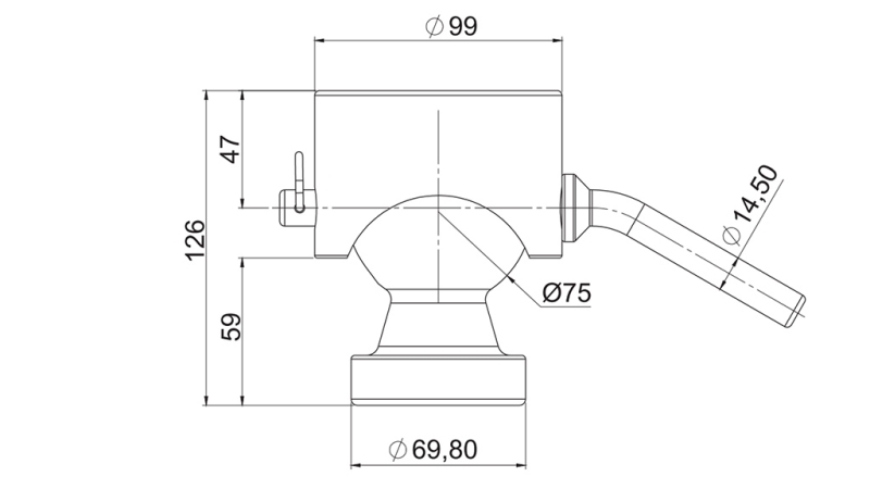 BALLE DE BENNE TRI-FACETÉE POUR CHÂSSIS FI75 ECO