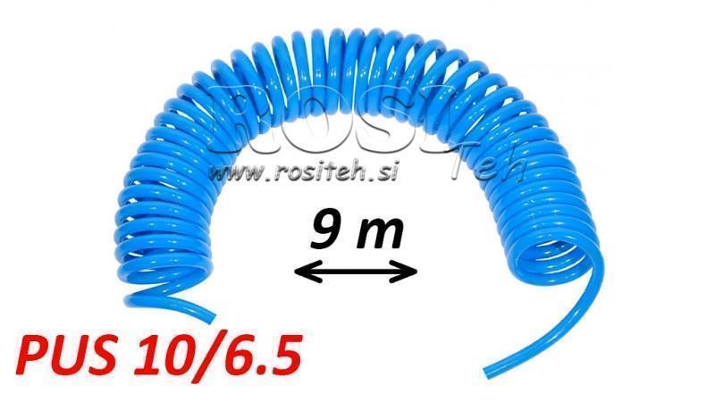 PUS 10/6,5 9m UNFURNISHED BLUE AIR HOSE SPIRAL