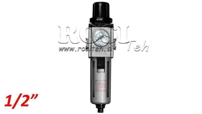 PNEVMATSKI FILTER REGULATOR 300 G1/2 40µ 0-10b
