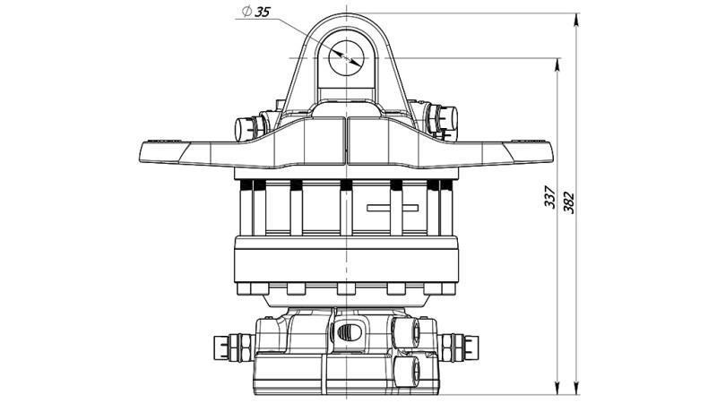 ROTATÓRIO HIDRÁULICO 10000/5000 KG COM FLANGE 2PR