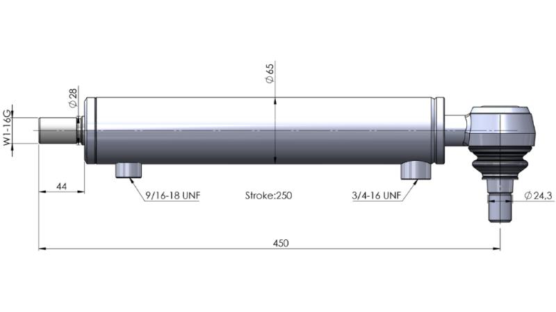 HIDRAULIKUS KORMÁNY HENGER CASE  OEM-435662A1, 231007A1