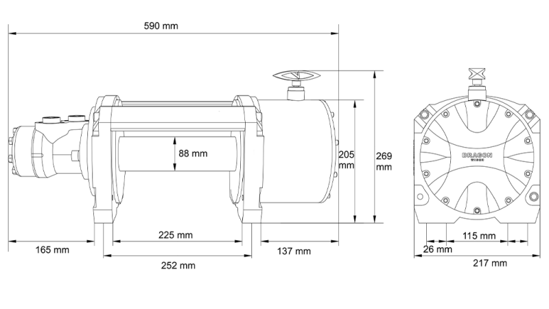 HYDRAULICKÝ NAVIJÁK DWHI 16000 HD - 7257 kg