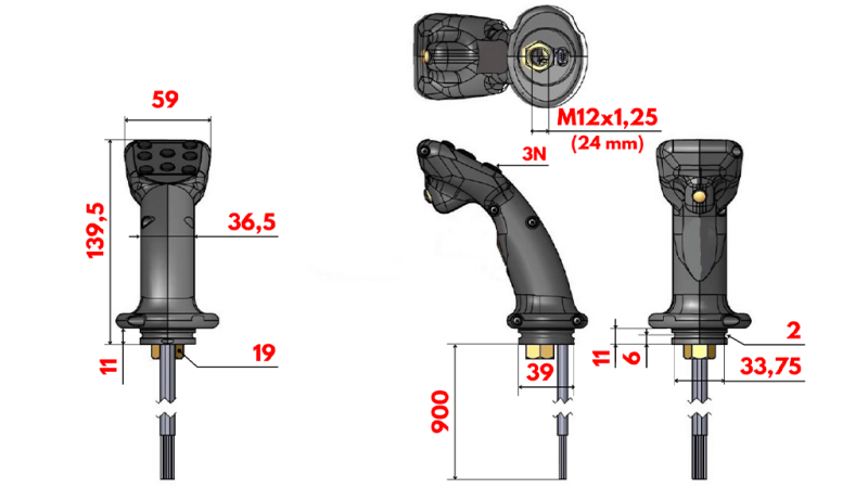 TÁVÍRÁNYTÓ JOYSTIC - 8 GOMB