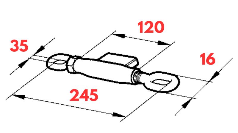 TENDITORE 16x2/245mm