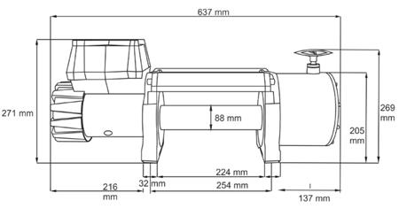 24 V ELEKTRIČNI VITEL DWT 22000 HD - 9979 kg - dimenzije