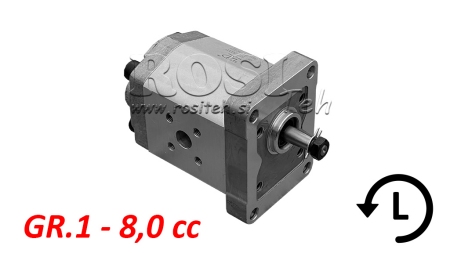 HYDRAULIC PUMP GR.1 8.0 CC LEFT - FLANGES