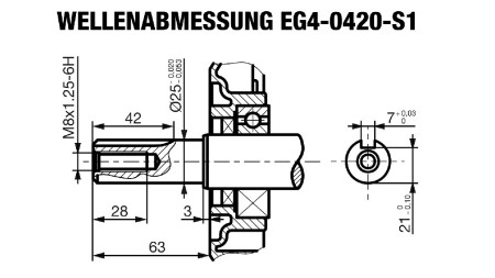 benzínový motor EG4-420cc-9,6kW-13,1HP-3.600 U/min-E-KW25x63-elektrický štart