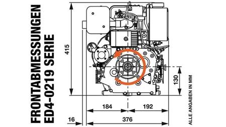 naftový (diesel) motor 219cc-3,13kW-3.600 U/min-E-KW20x53-elektrický štart