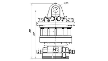 ROTATÓRIO HIDRÁULICO 10000/5000 KG COM FLANGE