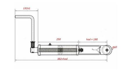 THREADED LEVER FOR TRAILER HAND BRAKE  WITH PULLEY