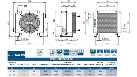 HIDRAULIKUS OLAJHŰTŐ AC 230V HY01801 20-100 LIT