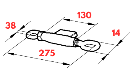 TENSIONER 20x2.5/275mm