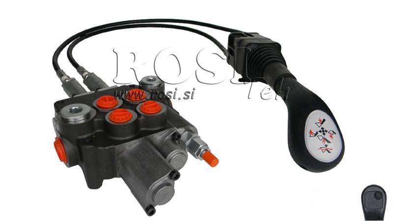 JOYSTICK  1x TASTO CON UNA TRECCIA 1,5 met. IN VALVOLA IDRAULICA 2xP80 lit.+ GALLEGGIAREA